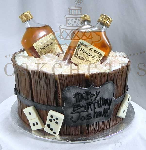 how to make a hennessy bottle cake